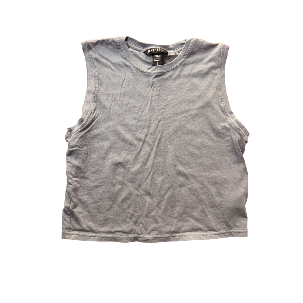Athleta Organic Cotton Muscle Tank Top Blue Size S